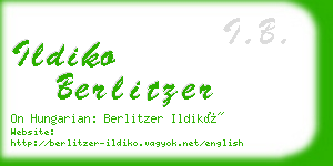 ildiko berlitzer business card